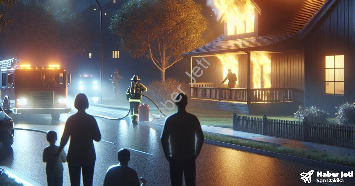 "Aydın Efeler'de Korkutan Yangın: Komşuların Dikkati Faciayı Önledi" başlıklı haber için fotorealist